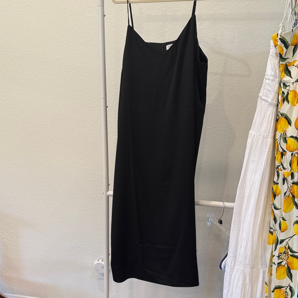 J. Crew Classic Black Midi Dress